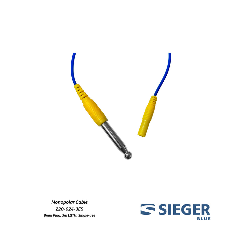 Sieger Blue® Monopolar Cable of Diathermy forceps for Electrosurgery Procedures