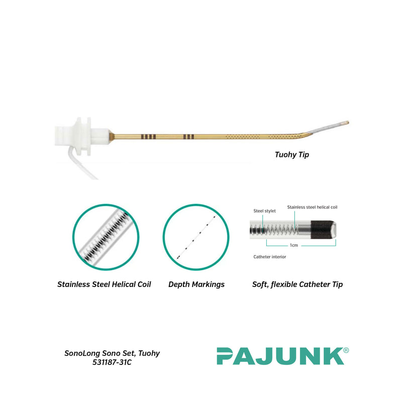 PAJUNK® SonoLong Sono Set with Tuohy Tip for Regional Anaesthesia