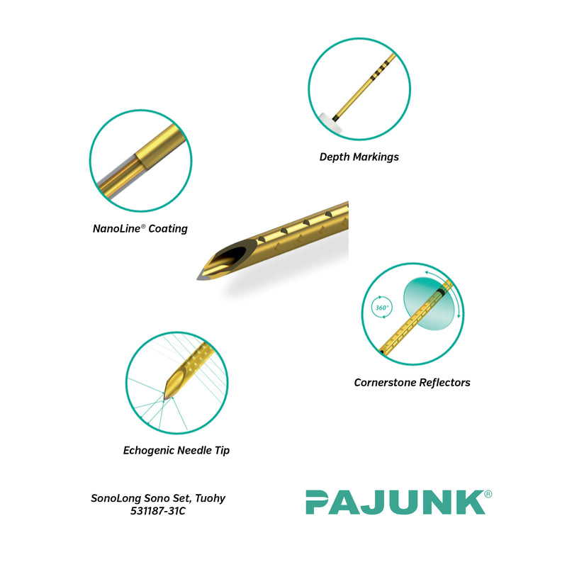 PAJUNK® SonoLong Sono Set with Tuohy Tip for Regional Anaesthesia