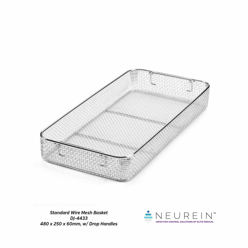 Standard Wire Mesh Basket (480 x 250mm, With Drop Handles)